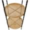 Brown Metal 3 Shelves Shelving Unit 16" x 16" x 34"